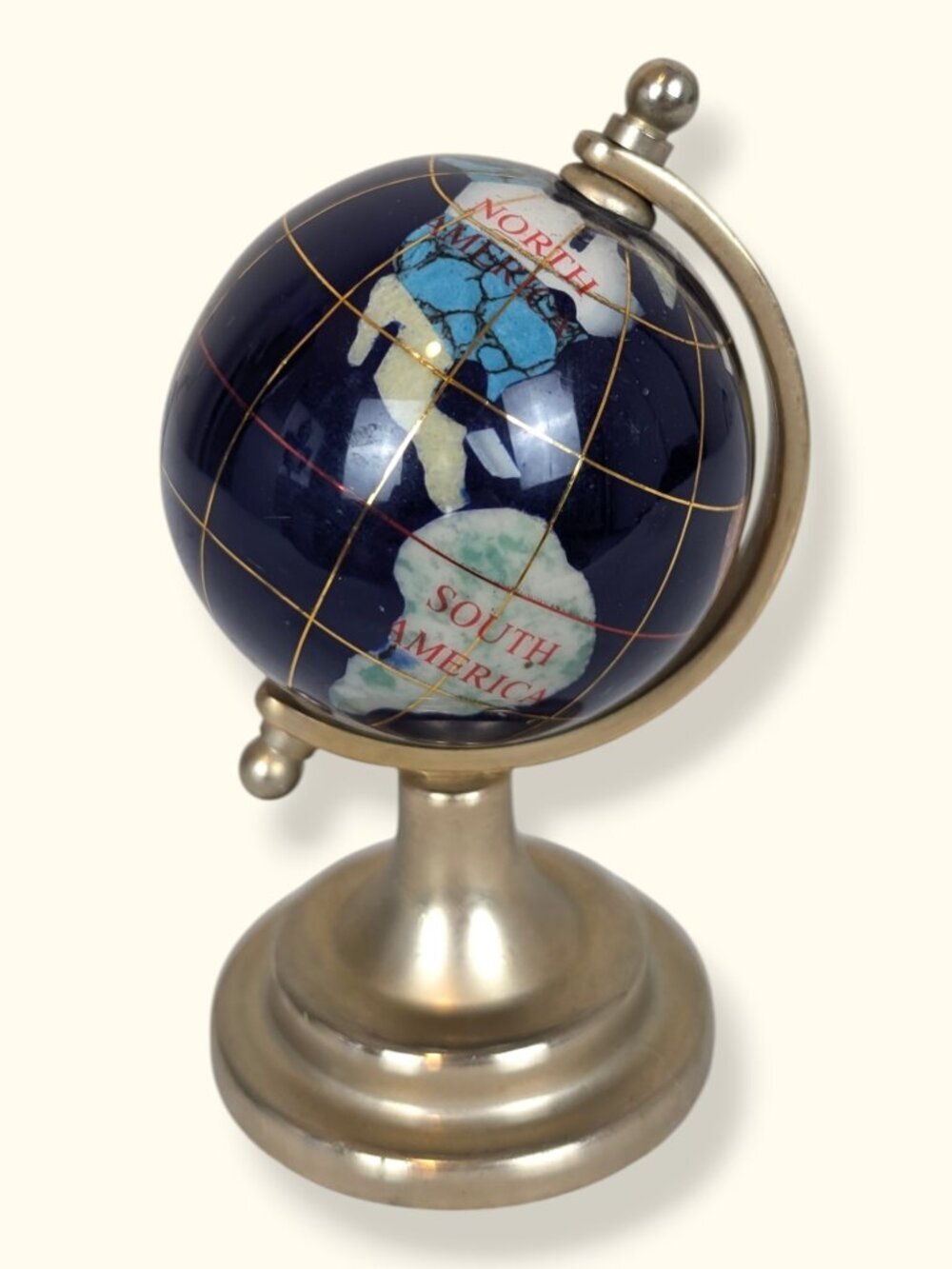 Small Lapis Semi Precious Stone Globe